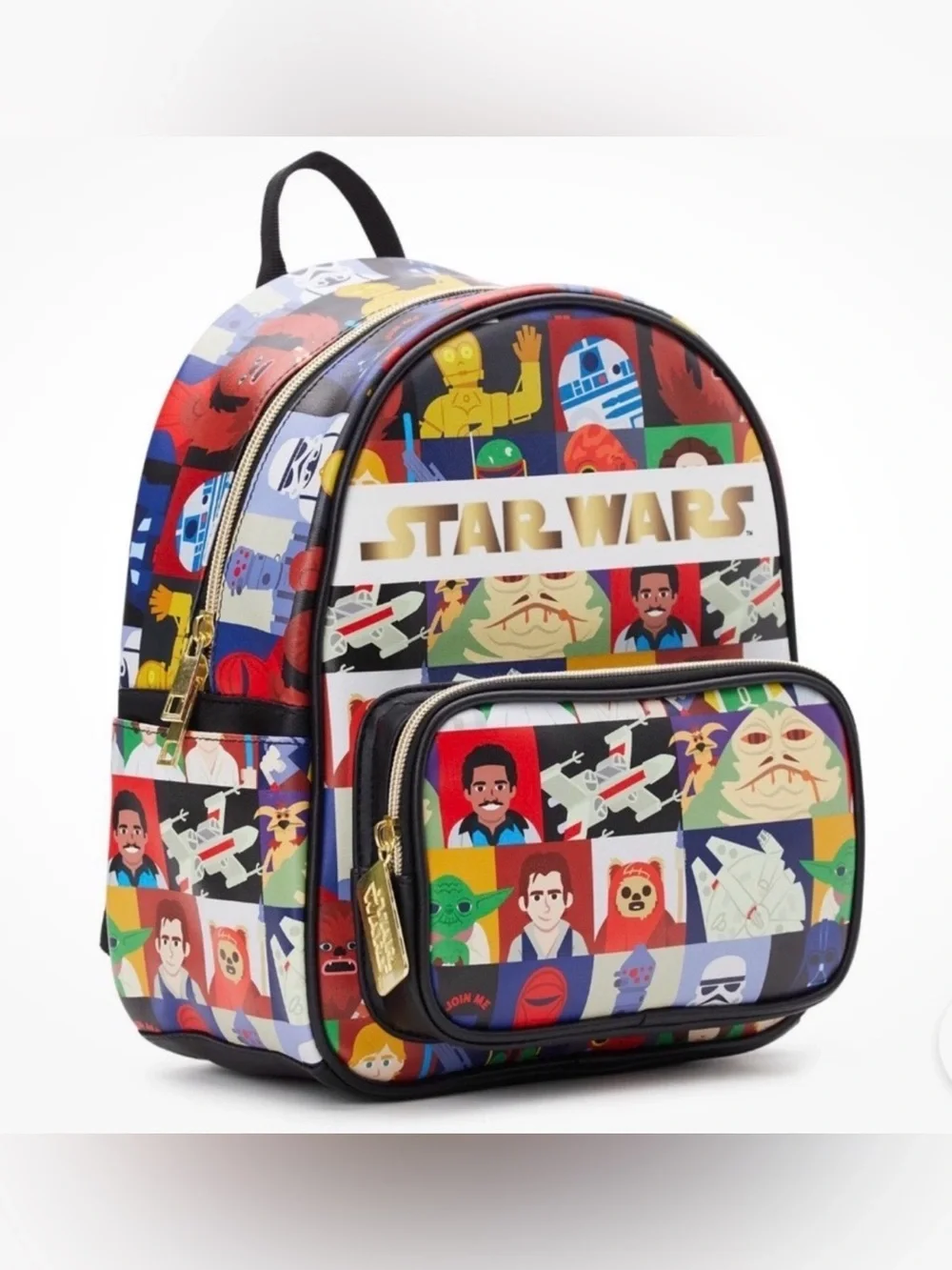 Star Wars Mini Backpack Character Grid Faux Leather Bag Accessory Innovations